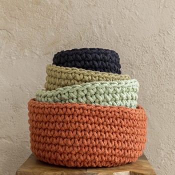 NIMA Home Καλάθι 19x16 - Panier Deep Orange Πορτοκαλί