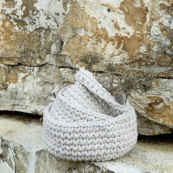 Nima Home Καλάθι 28x15 - Panier Ivory Εκρού