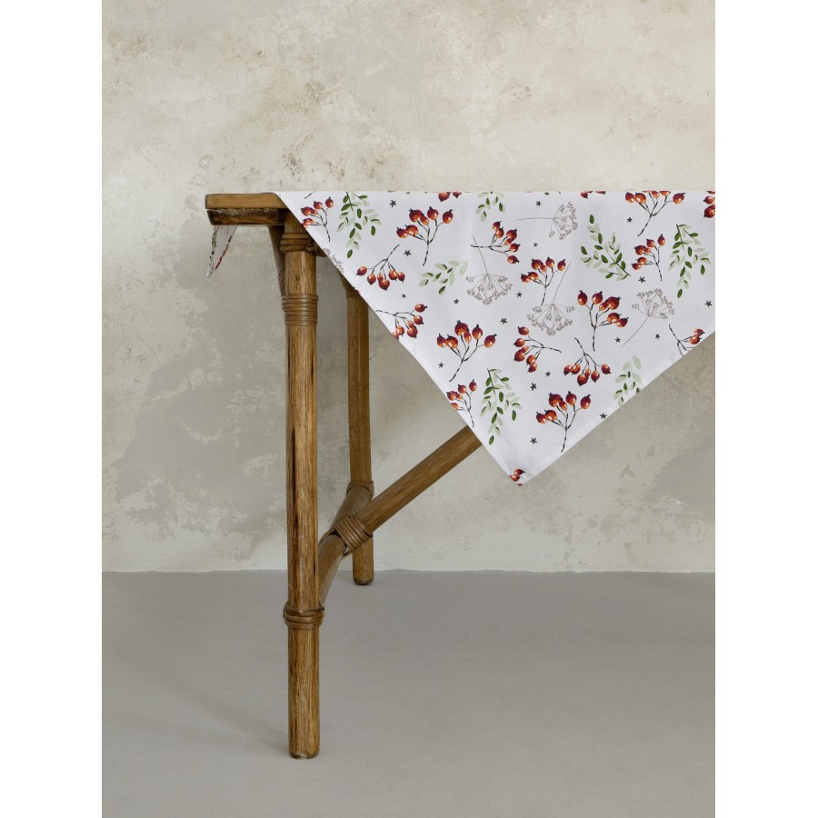 Nima Home Καρέ 85x85 - Mistletoe Λευκό,  Κόκκινο, Πράσινο