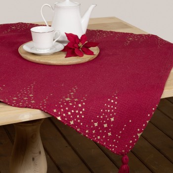 Nima Home Καρέ 85x85 - Winter Luxe Κόκκινο