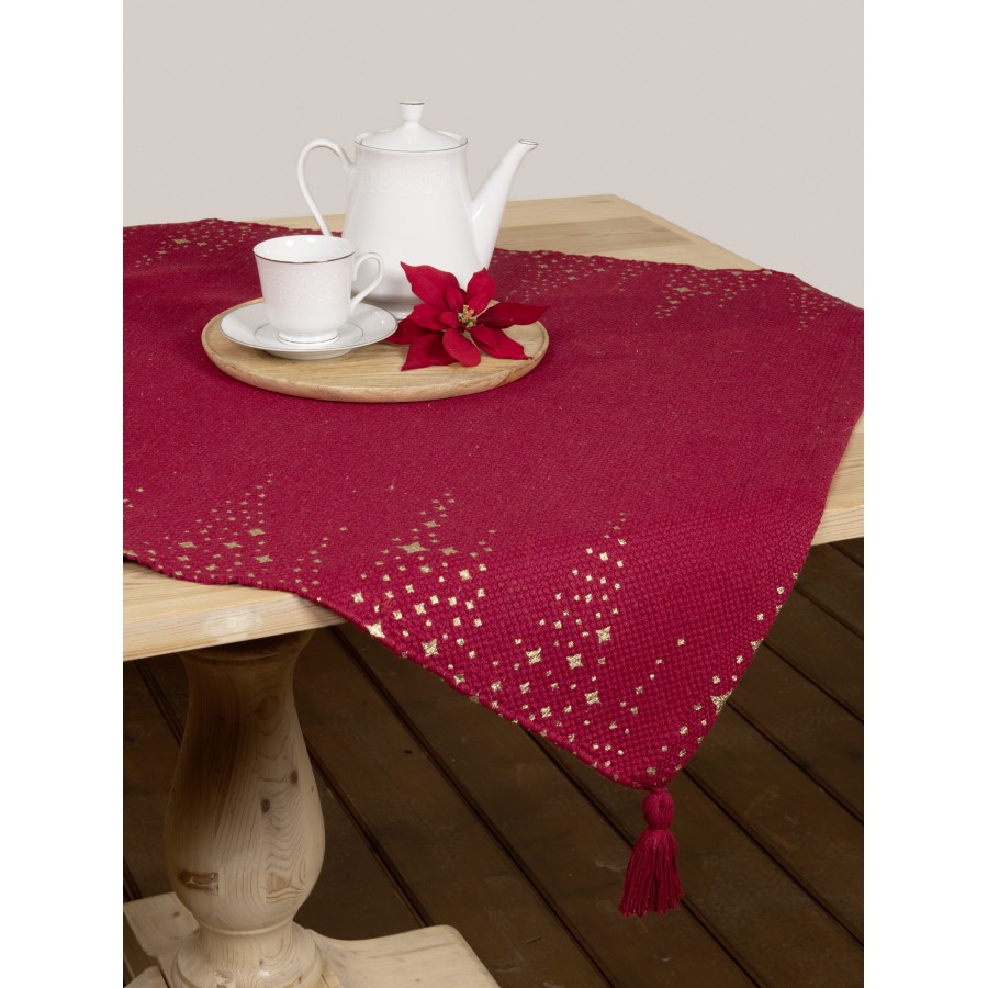 Nima Home Καρέ 85x85 - Winter Luxe Κόκκινο