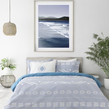 Nima Home Κουβερλί Υπέρδιπλο - Raiza Γκρι, Μπλε   220x240