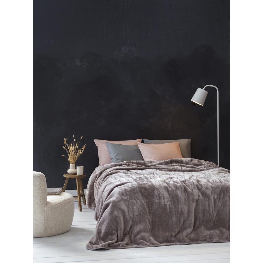 Nima Home Κουβέρτα Βελουτέ Γίγας 240x260 Coperta - Cigar Beige Καφέ