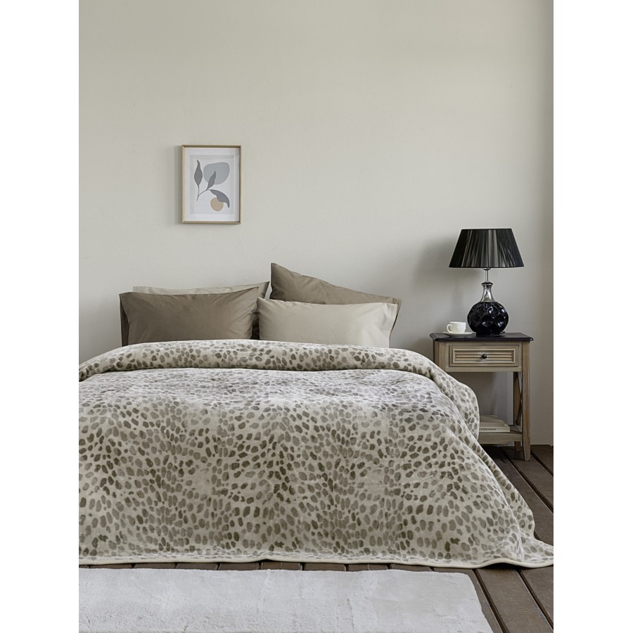 Nima Home Κουβέρτα Βελουτέ Μονή 160x220 - Sylvan Μπεζ