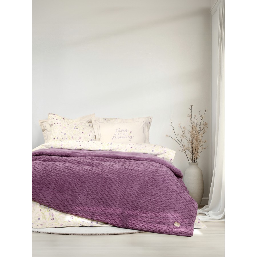 Nima Home Κουβέρτα/Πάπλωμα Γίγας 240x260 - Muffle Mauve Μώβ   240x260