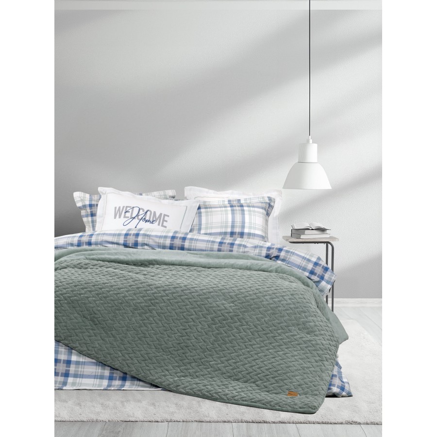 Nima Home Κουβέρτα/Πάπλωμα Ημίδιπλο 180x240 - Muffle Smoky Green Πράσινο   180x240
