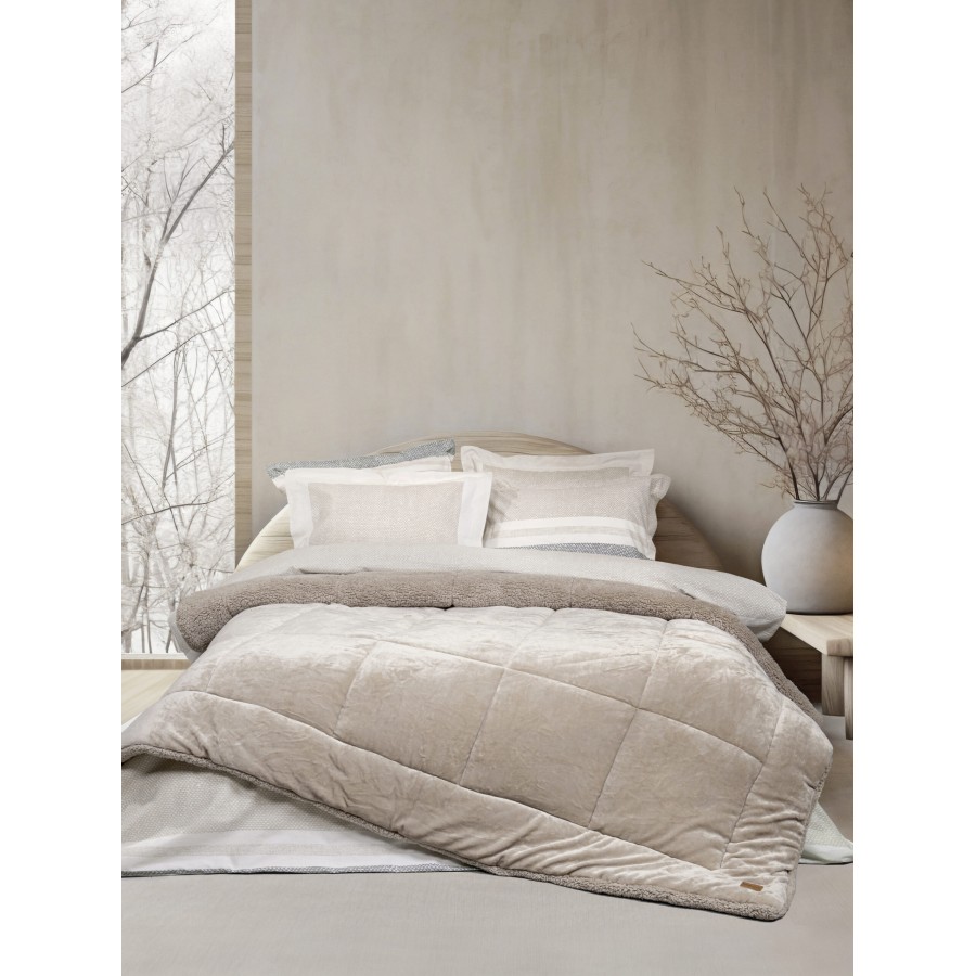 Nima Home Κουβέρτα/Πάπλωμα Υπέρδιπλο 220x240 - Cira Beige Μπεζ  o 220x240