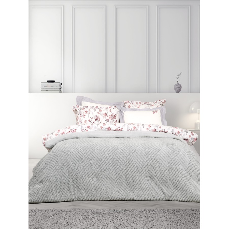 Nima Home Κουβέρτα/Πάπλωμα Υπέρδιπλο 220x240 - Velva Light Gray Γκρι  o 220x240