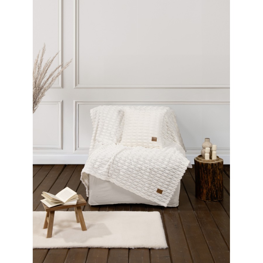Nima Home Κουβέρτα καναπέ 130x170 - Savara Ivory Εκρού