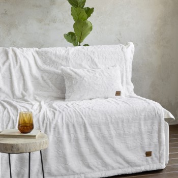Nima Home Κουβέρτα καναπέ 130x170 - Velure Cream Εκρού