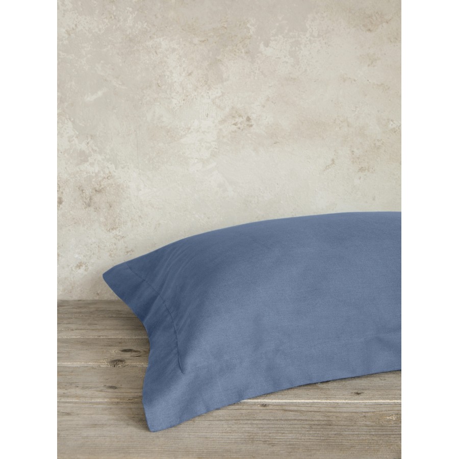 Nima Home Μαξιλαροθήκες Oxford Superior Satin - Shadow Blue Μπλε