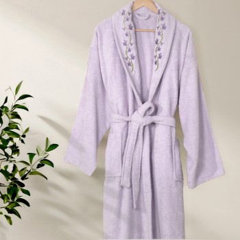 Nima Home Μπουρνούζι με κουκούλα - Large - Merida Λιλά