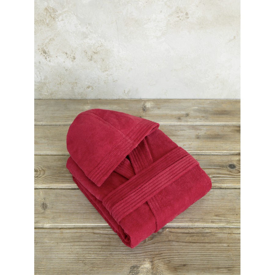 Nima Home Μπουρνούζι με κουκούλα Zen - Extra Large - Happy Red Κόκκινο