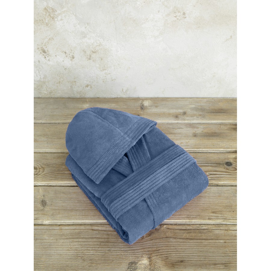 Nima Home Μπουρνούζι με κουκούλα Zen - Medium - Shadow Blue Μπλε