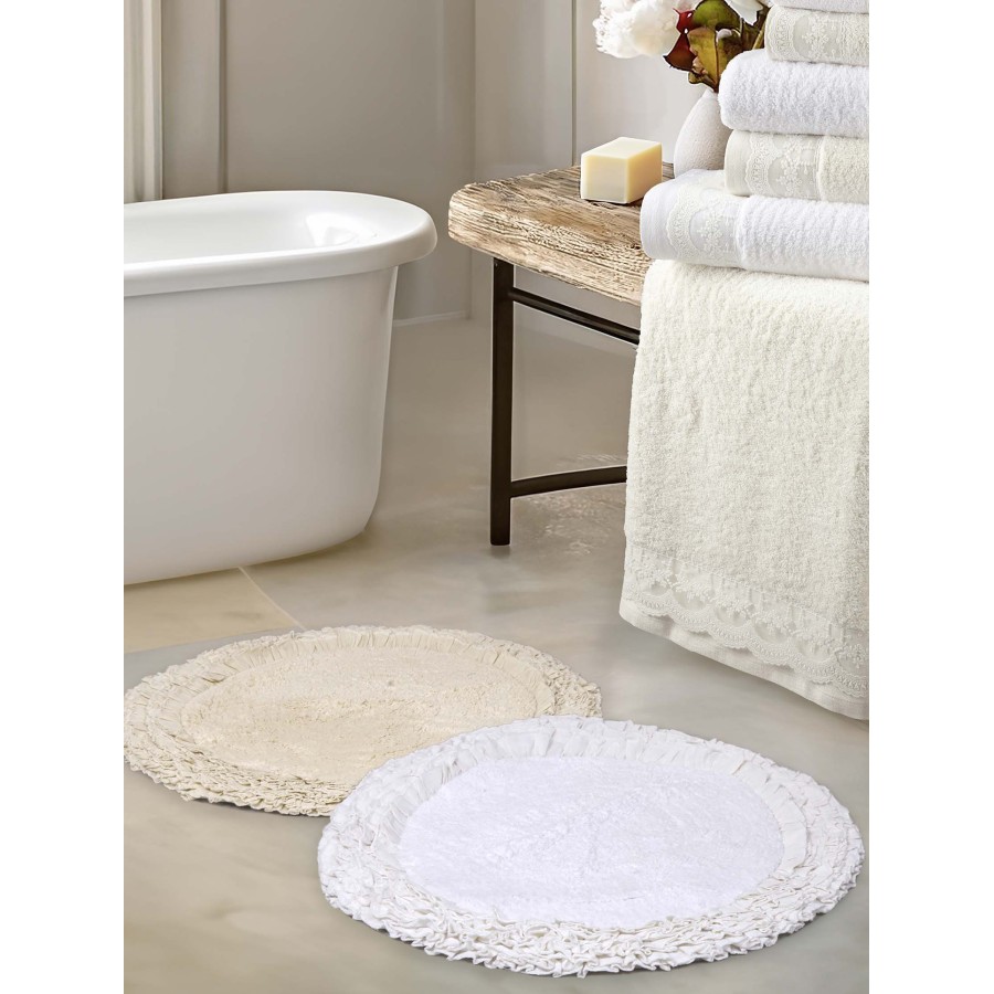 Nima Home Πατάκι Μπάνιου Δ60 - Eden White Λευκό