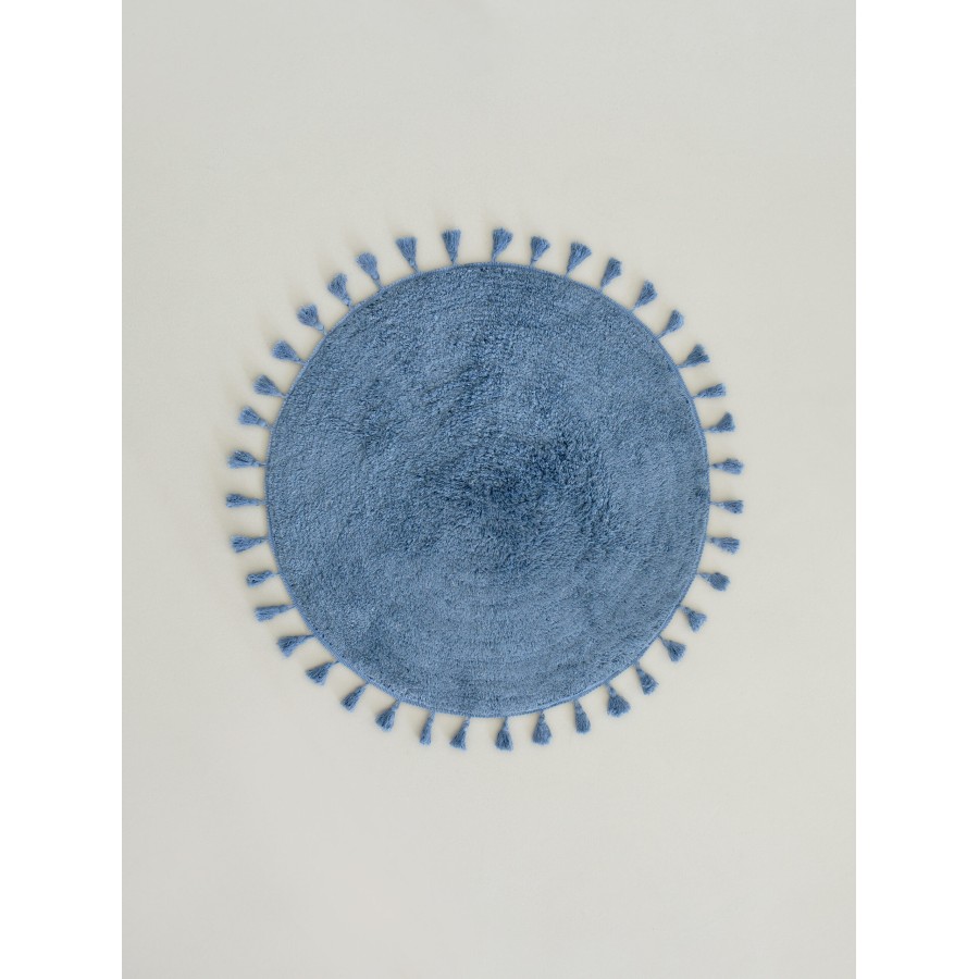 Nima Home Πατάκι Μπάνιου Δ90 - Fuzzy Denim Blue Μπλε