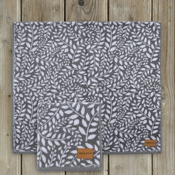 Nima Home Πετσέτα 70x140 - Ivy Μαύρο, Άσπρο