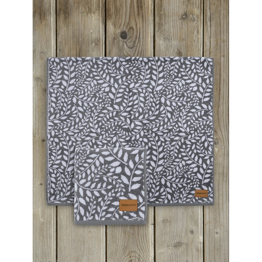 Nima Home Πετσέτα 70x140 - Ivy Μαύρο, Άσπρο