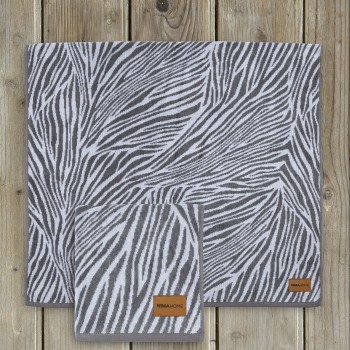 Nima Home Πετσέτα 70x140 - Kiara Μαύρο, Άσπρο