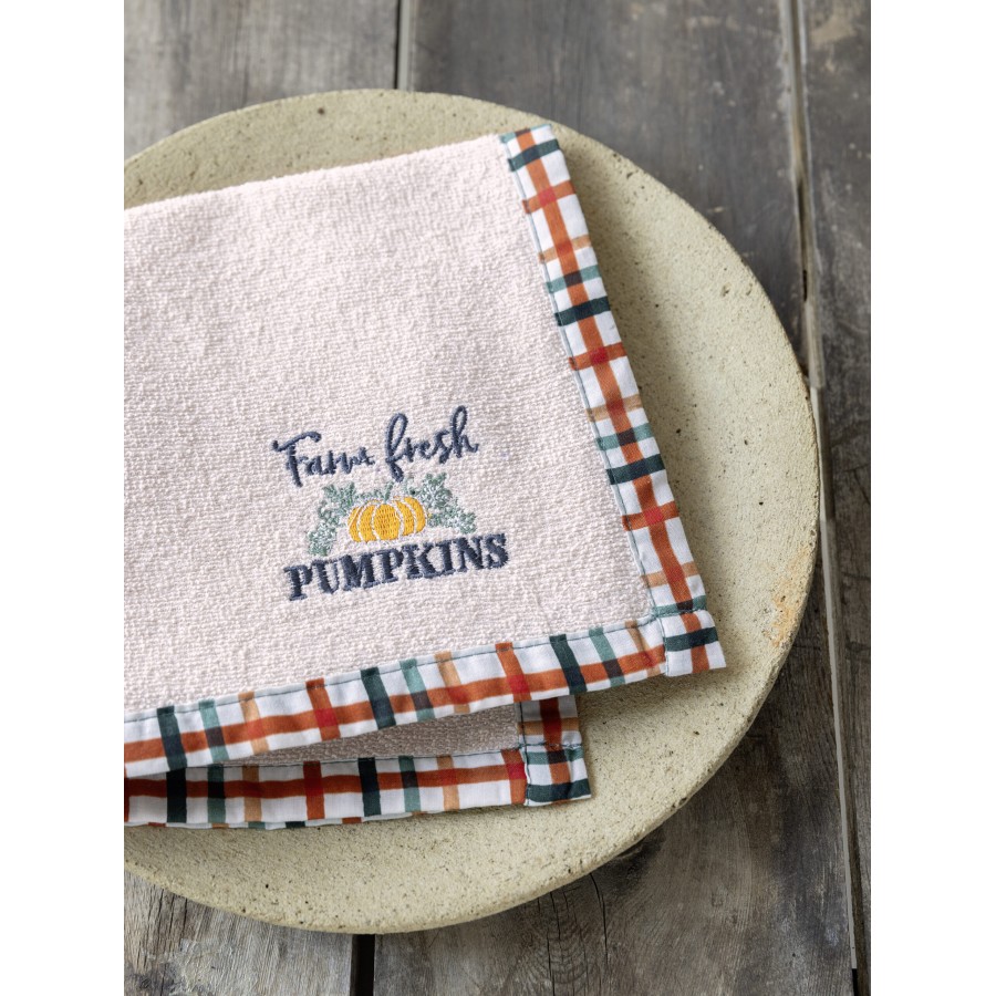 Nima Home Πετσέτα Κουζίνας 40x40 - Fresh Pumpkins Μπεζ