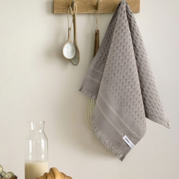 Nima Home Πετσέτα Κουζίνας 40x60 - Honeycomb Gray Γκρι