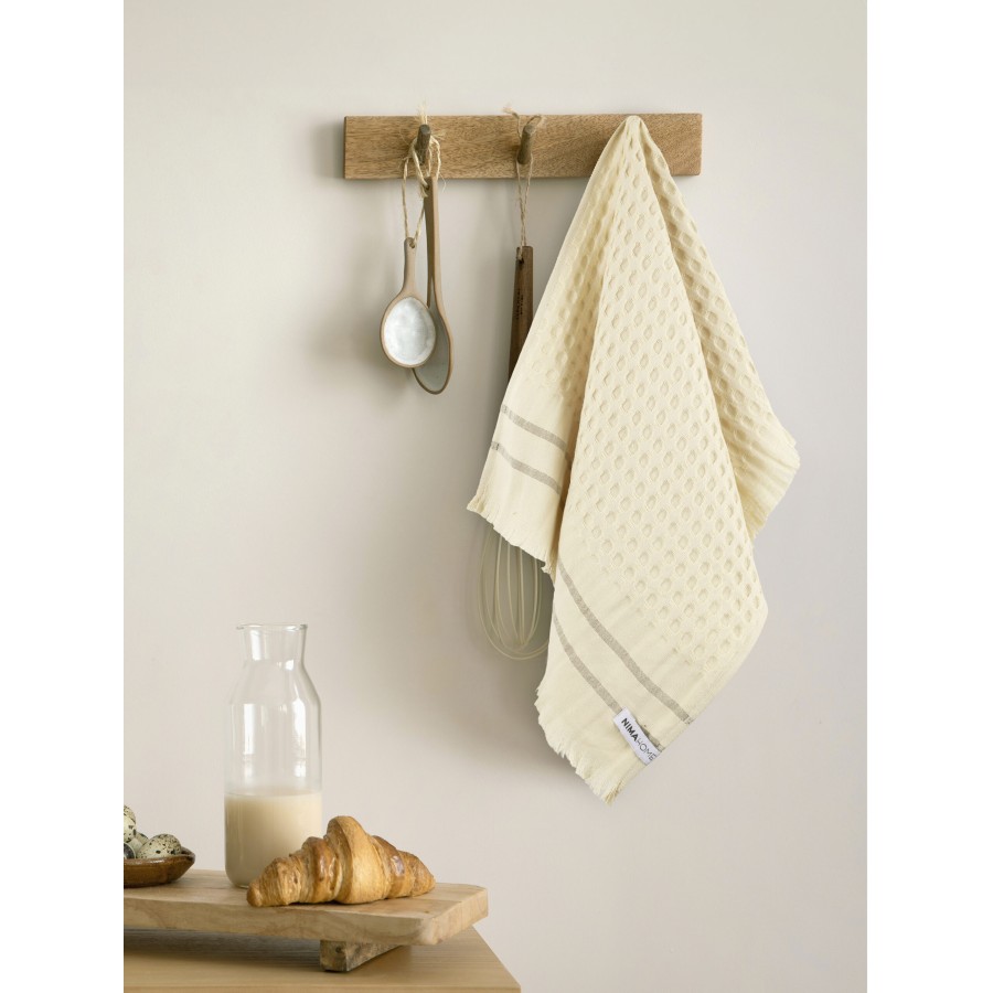 Nima Home Πετσέτα Κουζίνας 40x60 - Waffle Light Beige Μπεζ
