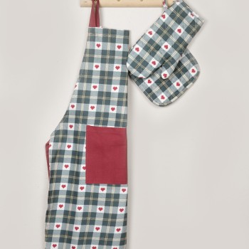 Nima Home Ποδιά Κουζίνας - Christmas Love Πράσινο, Κόκκινο