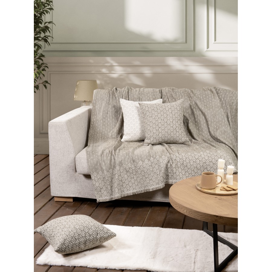 Nima Home Ριχτάρι 180x180 - Roselle Taupe Μπεζ