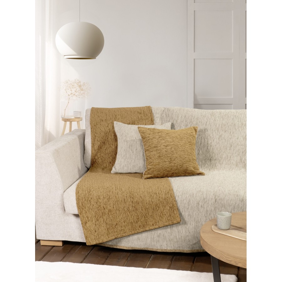 Nima Home Ριχτάρι διπλής όψης 180x300 - Caldo Beige/Gold Μπεζ, Χρυσό