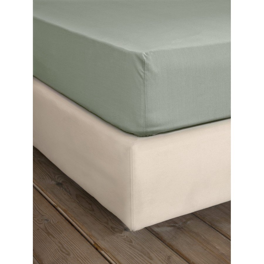 Nima Home Σεντόνι Γίγας με Λάστιχο Unicolors - Rock Green Πράσινο     185x205+35