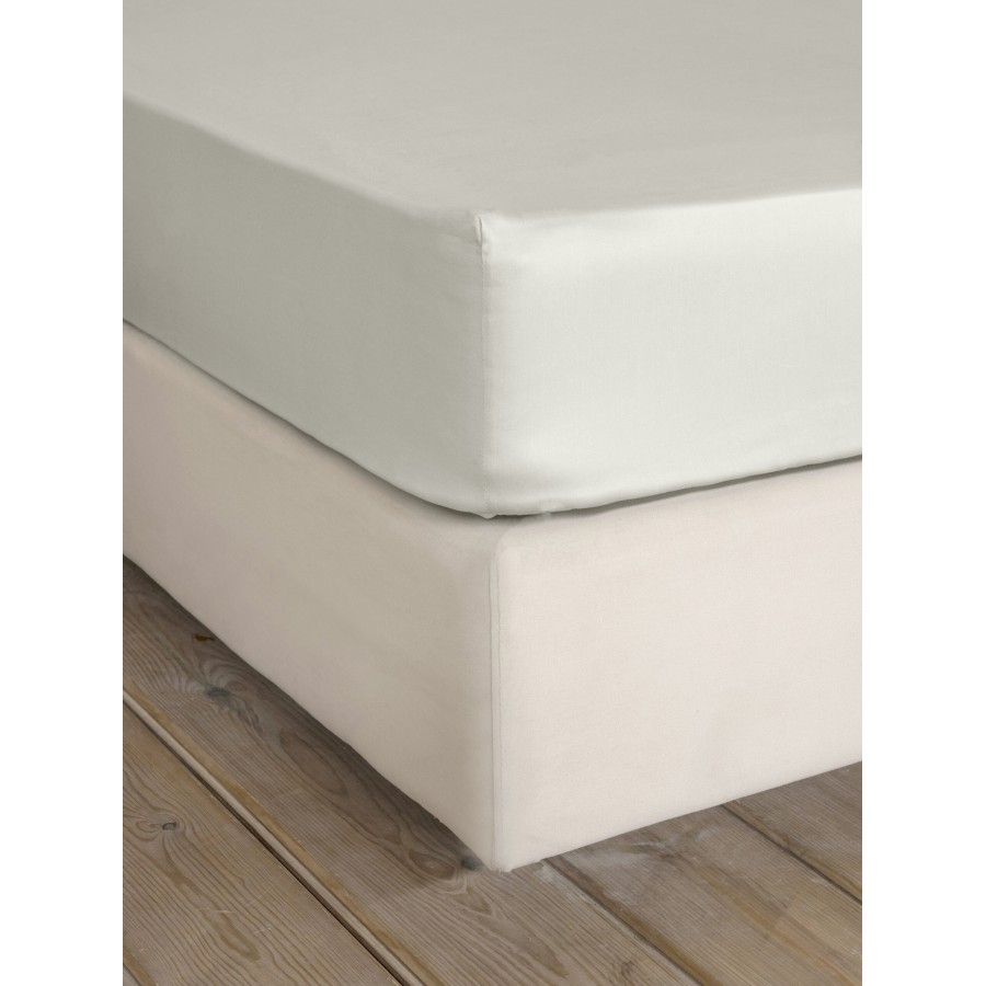 Nima Home Σεντόνι Μονό με Λάστιχο Superior Satin - Fog Beige Μπεζ     100x200+34