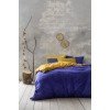 NIMA Home Σετ Παπλωματοθήκη Μονή Abalone - Blue / Mustard Beige Μπλε, Μουσταρδί   (1 x 160x240   50x70)