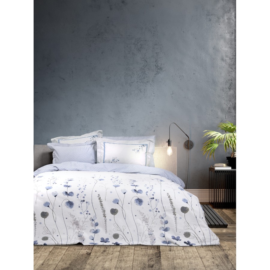 Nima Home Σετ Παπλωματοθήκη Μονή - Ameya Μπλε   (1 x 160x240     52x72+5)