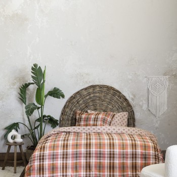 Nima Home Σετ Παπλωματοθήκη Μονή - Dakota Μπεζ, Καφέ   (1 x 160x240   50x70)