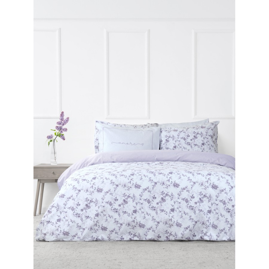 Nima Home Σετ Παπλωματοθήκη Μονή - Merlin Λιλά, Γκρι   (1 x 160x240   50x70)