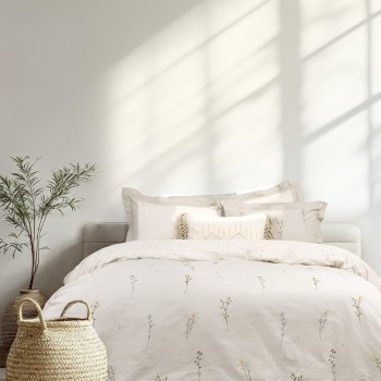 Nima Home Σετ Παπλωματοθήκη Υπέρδιπλη - Delicate Μπεζ   (1 x 220x240 + 2    52x72+5)