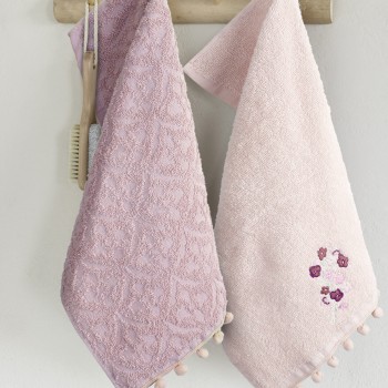 Nima Home Σετ Πετσέτες (2 x 30x50) - Romance Ροζ, Γαλάζιο