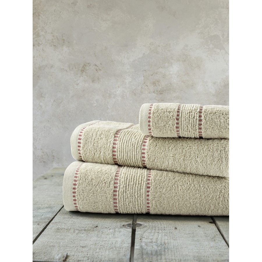 Nima Home Σετ Πετσέτες (30x50 + 50x90 + 70x140) - Pivot Beige Μπεζ