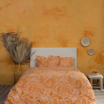 Nima Home Σετ Σεντόνια Γίγας - Arbust Deep Orange Πορτοκαλί, Μπεζ   (2 x 270x280 + 2    52x72+5)