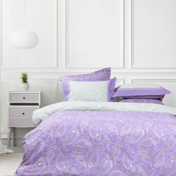 Nima Home Σετ Σεντόνια Γίγας - Flow Λιλά, Πράσινο   (2 x 270x280 + 2    52x72+5)