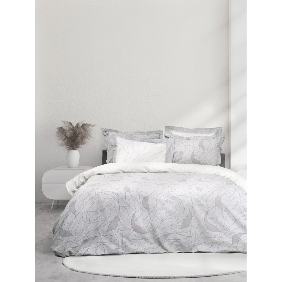 Nima Home Σετ Σεντόνια Μονά - Hoop Γκρι   (2 x 170x260     52x72+5)