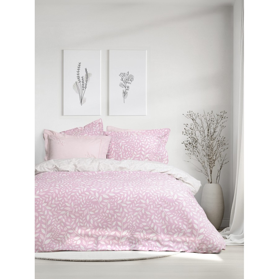 Nima Home Σετ Σεντόνια Υπέρδιπλα - Frozen Ροζ, Γκρι   (2 x 240x260 + 2    52x72+5)