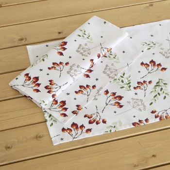 Nima Home Σετ Σουπλά 2 x 35x50  - Mistletoe Λευκό,  Κόκκινο, Πράσινο