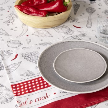 Nima Home Σετ Σουπλά 2 x 35x50  - Supper Γκρι, Κόκκινο