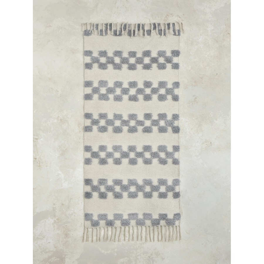 Nima Home Χαλάκι 60x130 - Lark Gray Εκρού, Γκρι