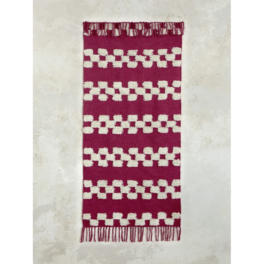 Nima Home Χαλάκι 60x130 - Lark Red Εκρού, Κόκκινο