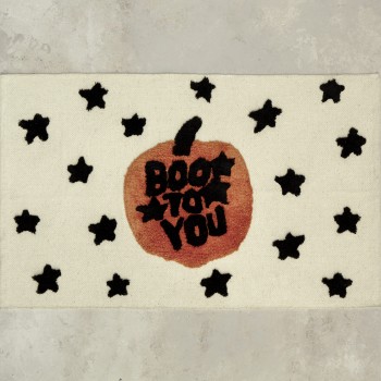 Nima Home Χαλάκι 70x110 - Halloween Εκρού, Πορτοκαλί, Μαύρο