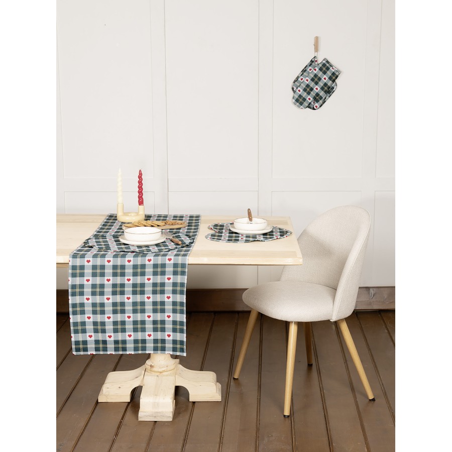 Nima Home Runner 45x140 - Christmas Love Πράσινο, Κόκκινο