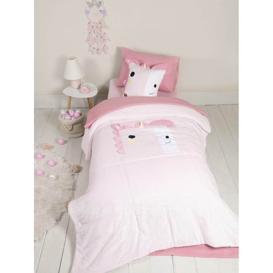 Nima Kids Κουβέρτα/Πάπλωμα Μονό 160x220 - Unicora Ροζ   160x220