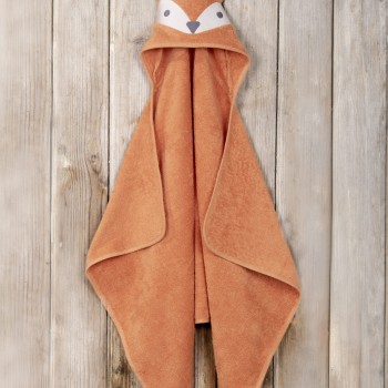 Nima Kids Παιδική κάπα 70x120 με κουκουλα - Fox Πορτοκαλί